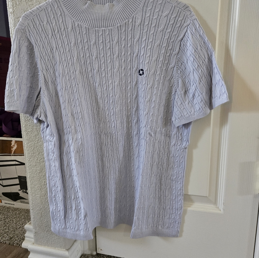 Women's Chase Cable Knit Sweater - Light Blue